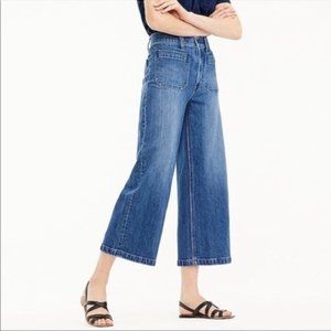 Point Sur by J Crew Women's Cropped Wide Leg Jeans